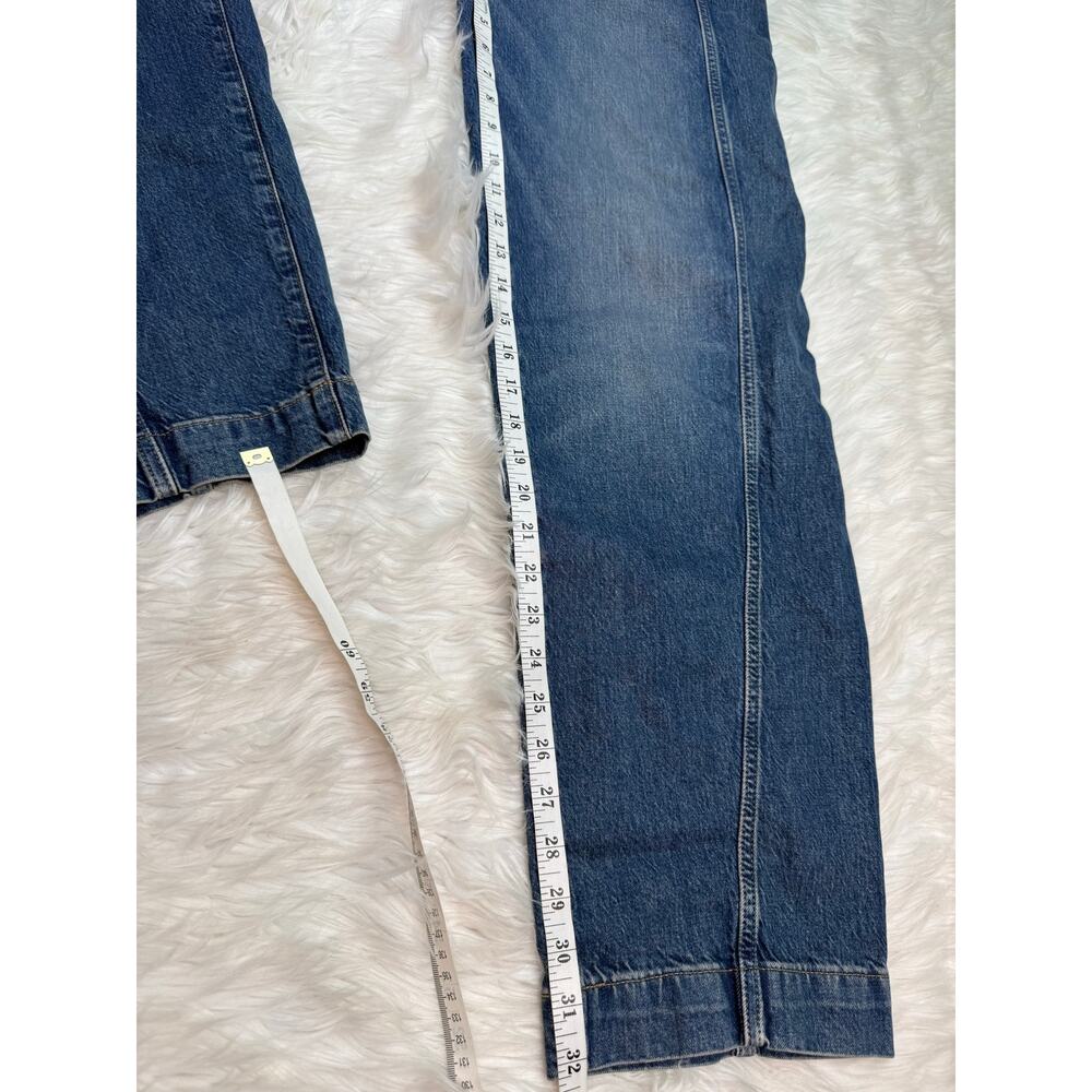 NWT Madewell High Rise Tapered Denim Trousers Blue Size 27 Relaxed Jeans - Picture 7 of 14